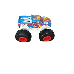 Hot Wheels Monster Trucks Race Ace 68 Toy Car With Flame Decals & Oversized Whee